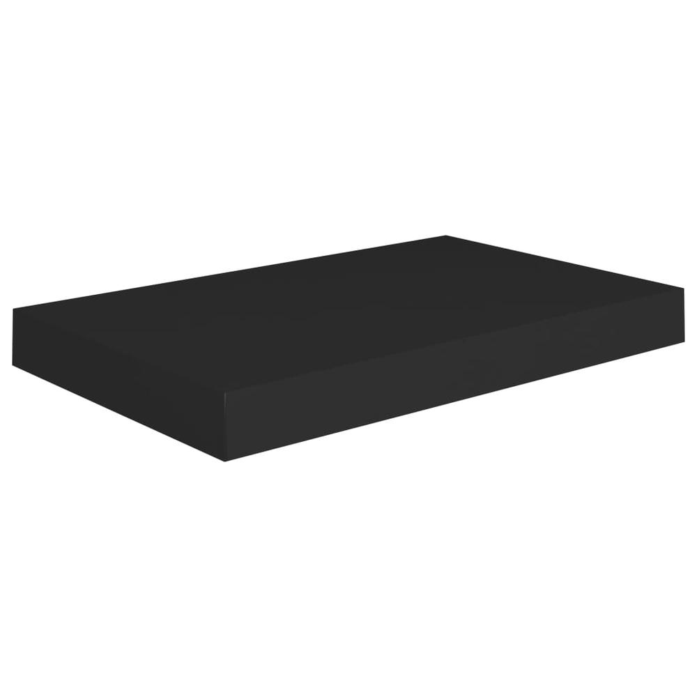 vidaXL Floating Wall Shelf Black 15.7"x9.1"x1.5" MDF. Picture 2
