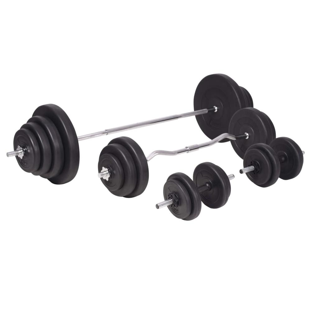 vidaXL Barbell and Dumbbell Set 264.6 lb. Picture 2