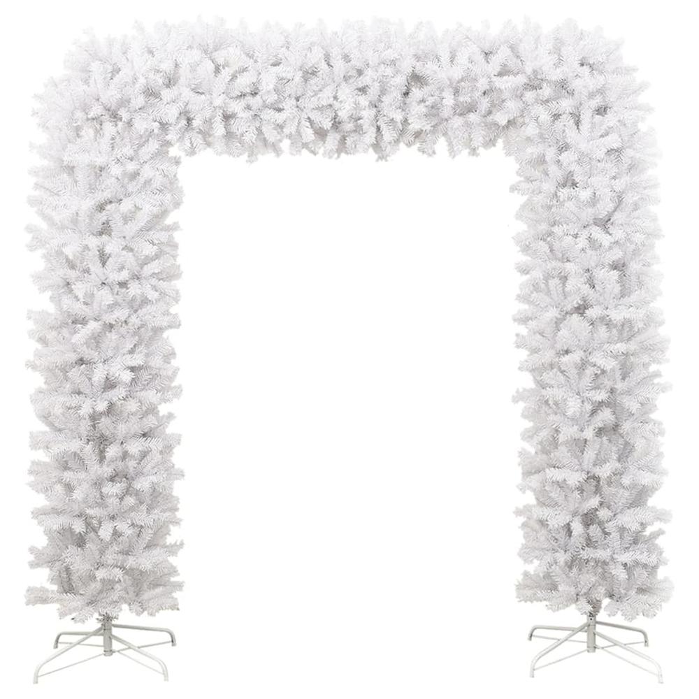 vidaXL Christmas Tree Arch White 94.5". Picture 2