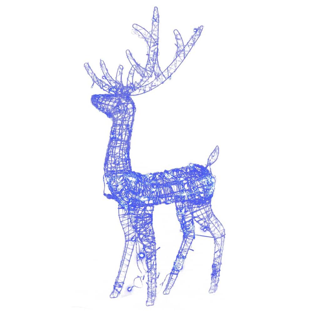 vidaXL Acrylic Reindeer Christmas Decorations 3 pcs 47.2" Blue. Picture 3