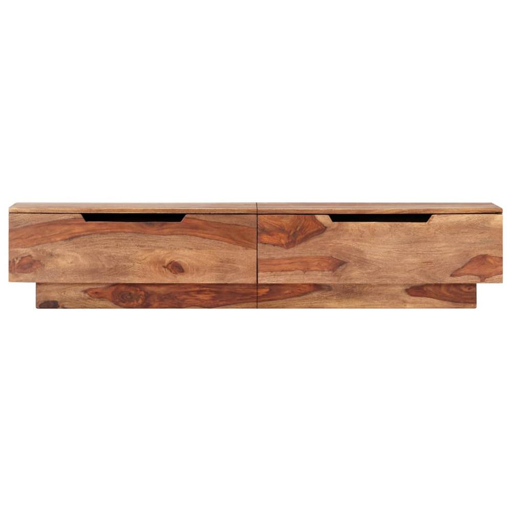 vidaXL TV Cabinet 57.1"x11.8"x11.8" Solid Sheesham Wood. Picture 2