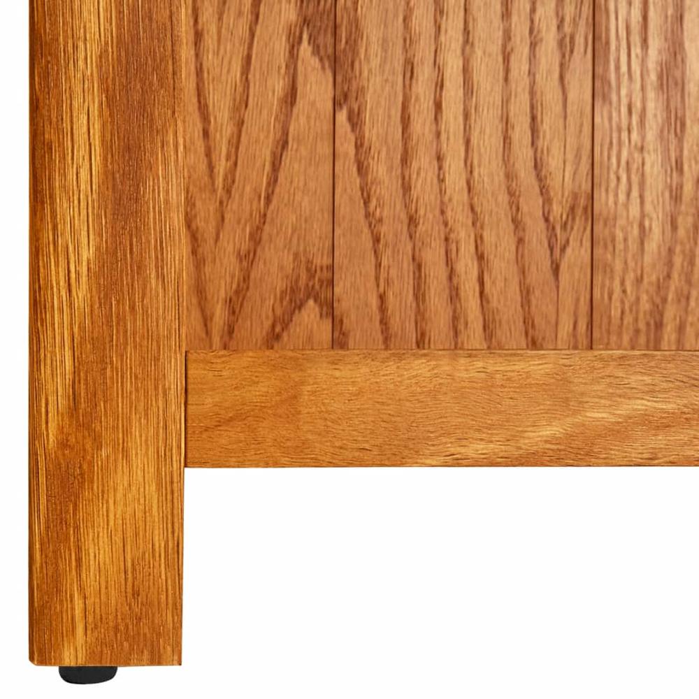 vidaXL 5-Tier Bookcase 17.7"x8.6"x55.1" Solid Oak Wood. Picture 4
