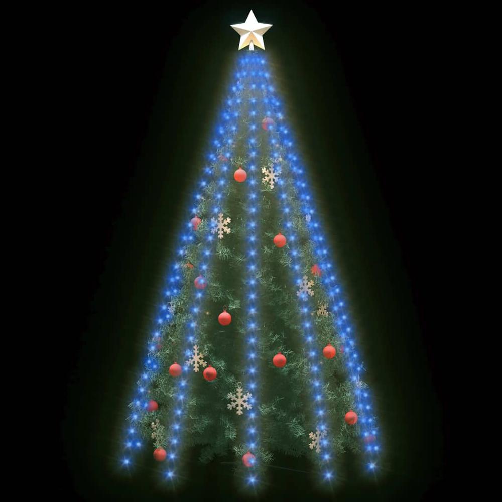 vidaXL Christmas Tree Net Lights with 300 LEDs Blue 118.1". Picture 3