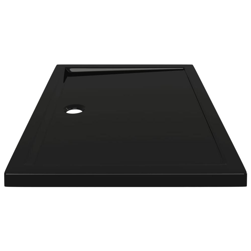 vidaXL Rectangular ABS Shower Base Tray Black 31.5"x43.3". Picture 4