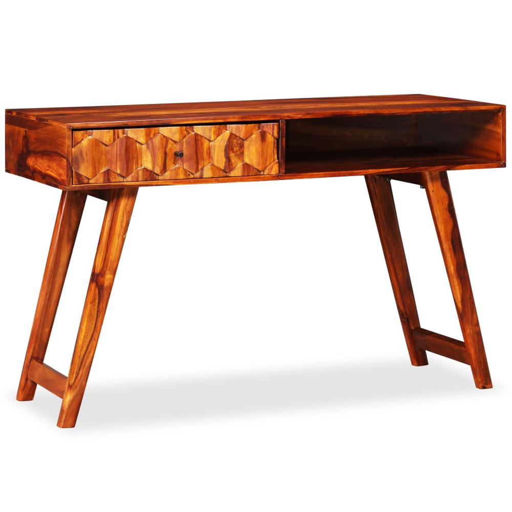vidaXL Writing Table Solid Sheesham Wood 46.5"x19.7"x29.9". Picture 1
