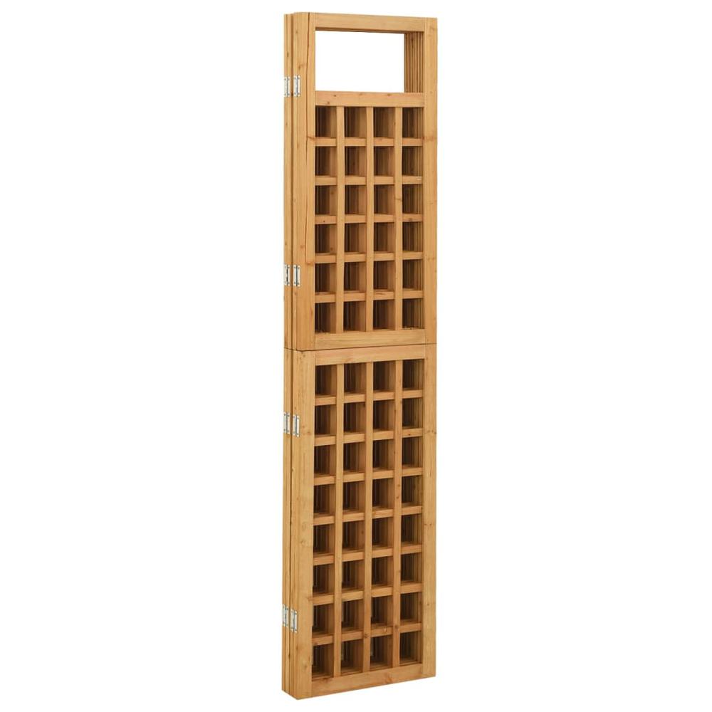 vidaXL 4-Panel Room Divider/Trellis Solid Fir Wood 63.4"x70.9". Picture 4