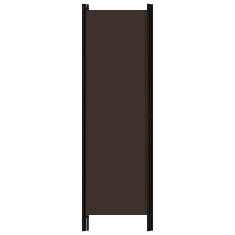vidaXL 3-Panel Room Divider Brown 59.1"x70.9". Picture 4