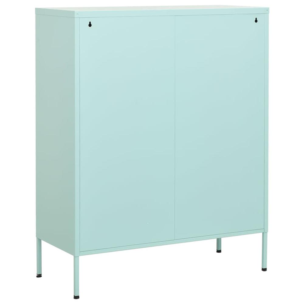 vidaXL Storage Cabinet Mint 31.5"x13.8"x40" Steel, 336158. Picture 4