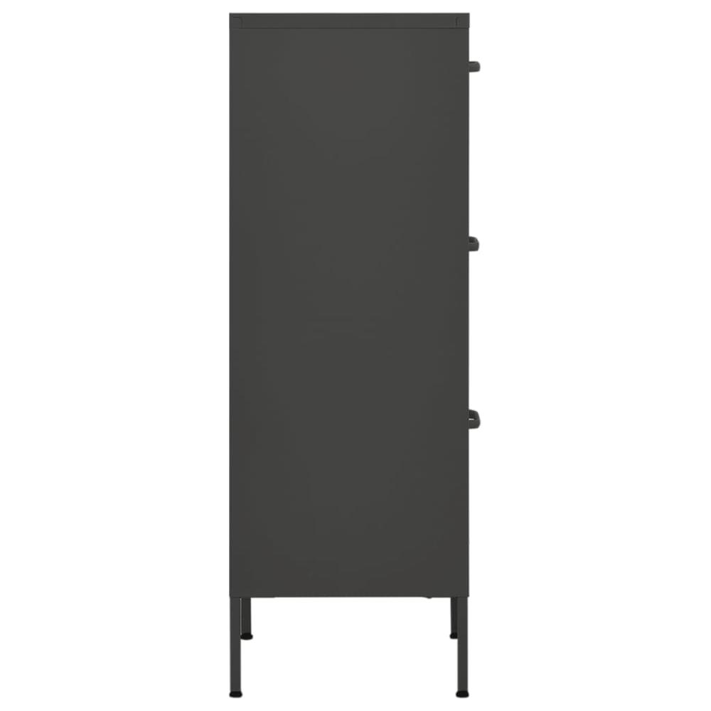 vidaXL Storage Cabinet Anthracite 16.7"x13.8"x40" Steel, 336186. Picture 4