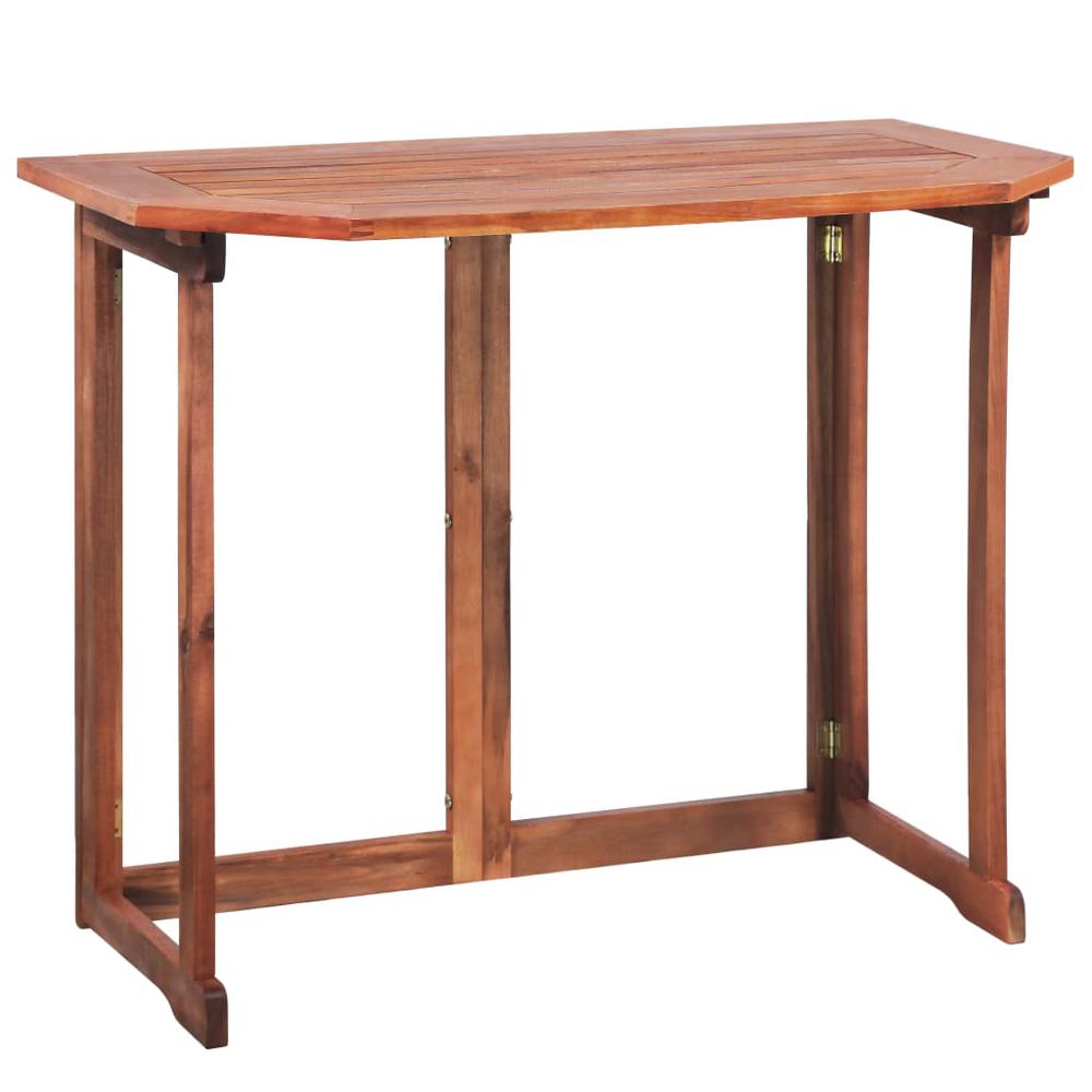 vidaXL Bistro Table 35.4"x19.7"x29.5" Solid Acacia Wood, 44039. Picture 2