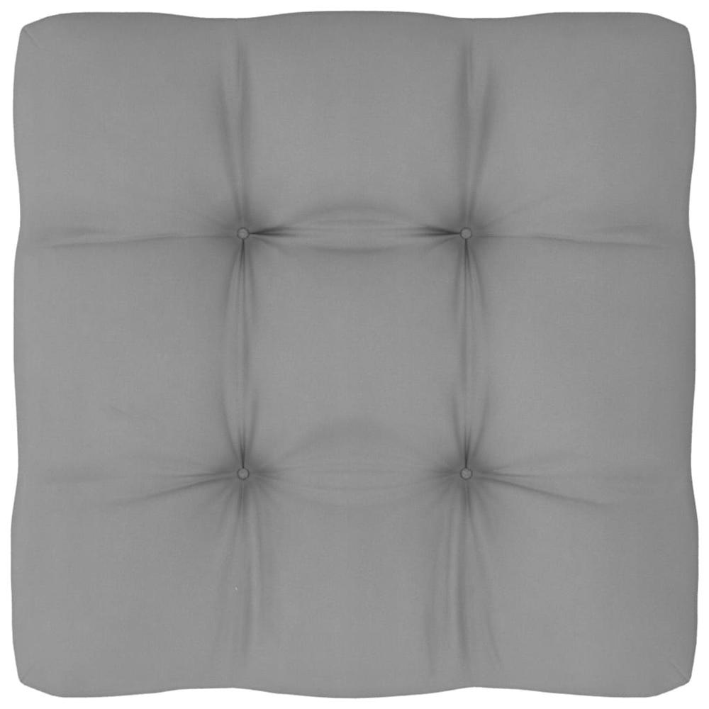 vidaXL Pallet Sofa Cushion Gray 19.7"x19.7"x3.9". Picture 1