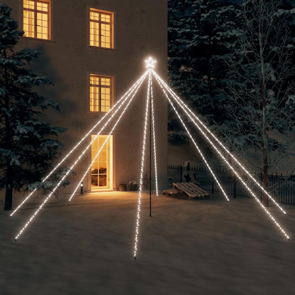 vidaXL Christmas Tree Lights Indoor Outdoor 800 LEDs Cold White 16.4'. The main picture.