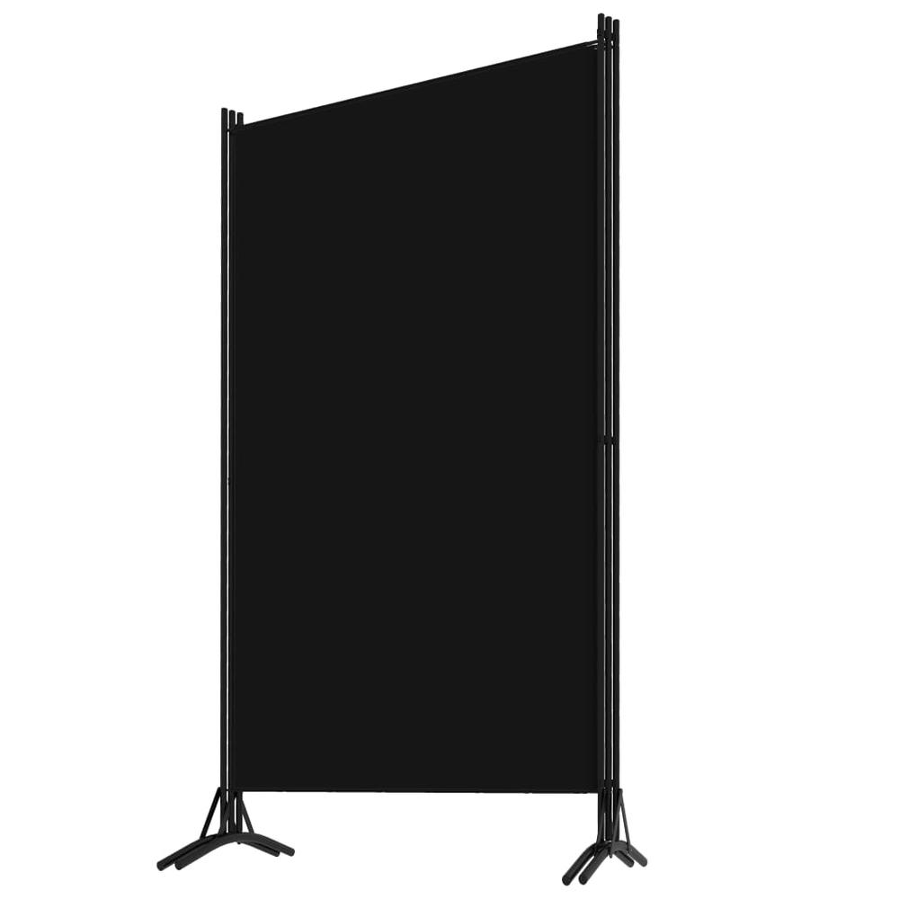 vidaXL 3-Panel Room Divider Black 102.4"x70.9". Picture 3
