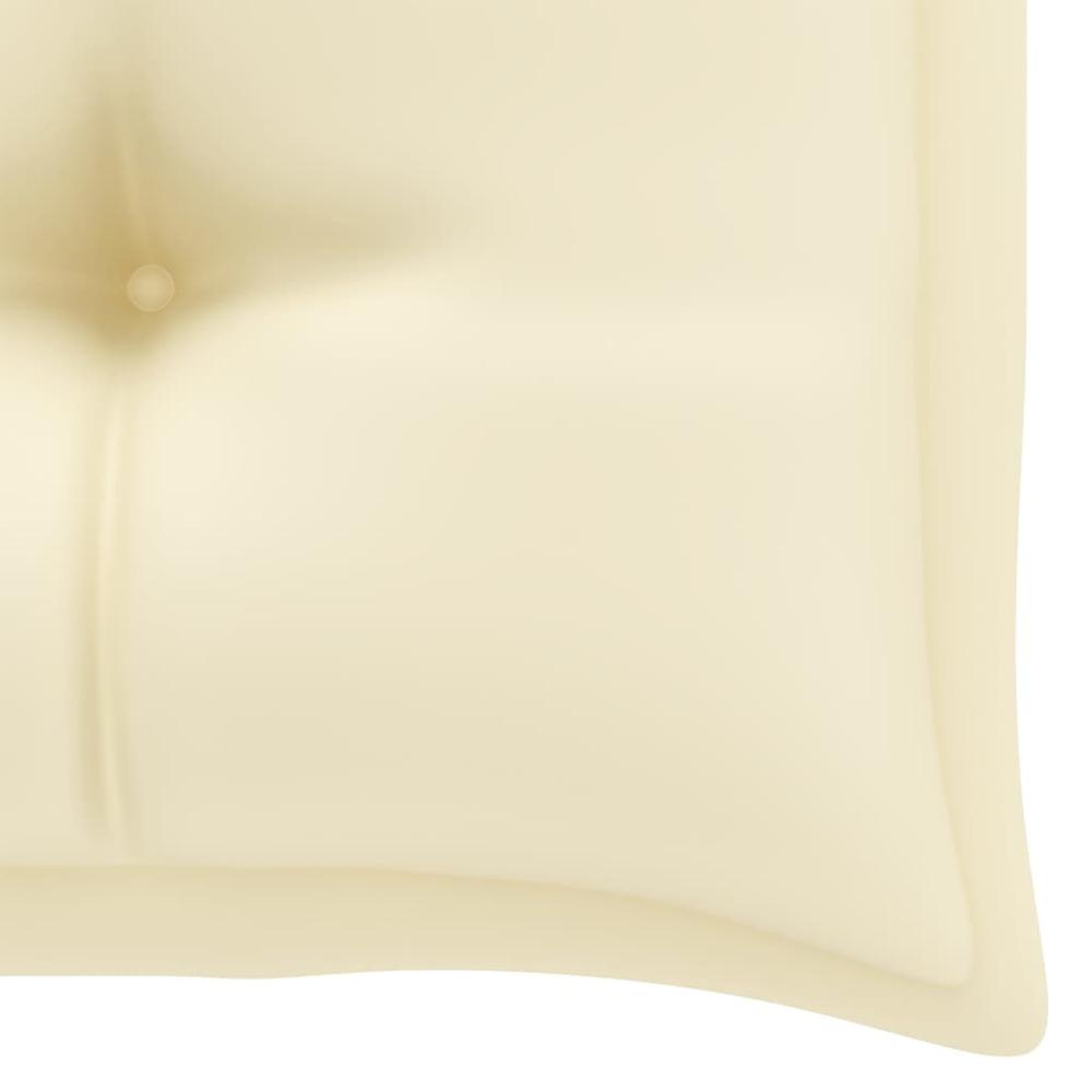 vidaXL Garden Bench Cushion Cream White 43.3"x19.6"x2.7" Fabric. Picture 4