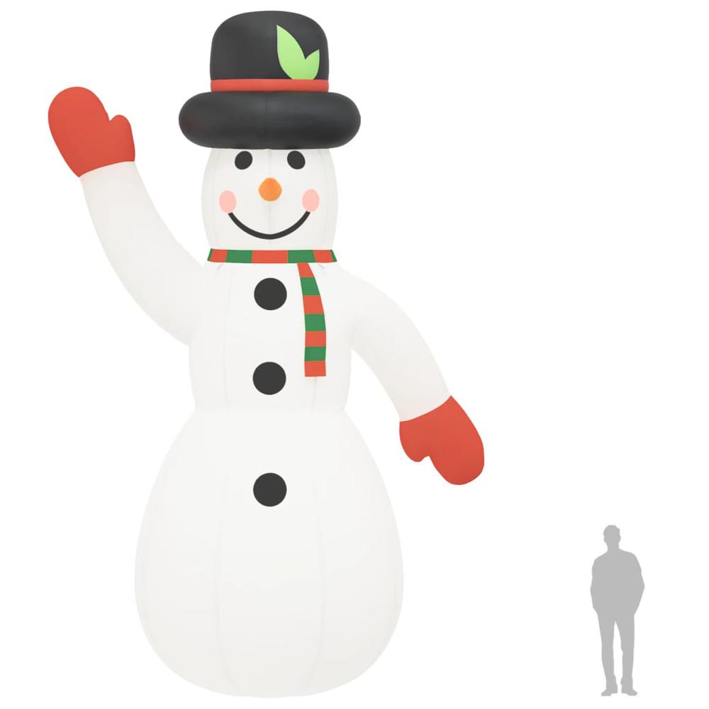 vidaXL Christmas Inflatable Snowman with LEDs 316.9". Picture 11