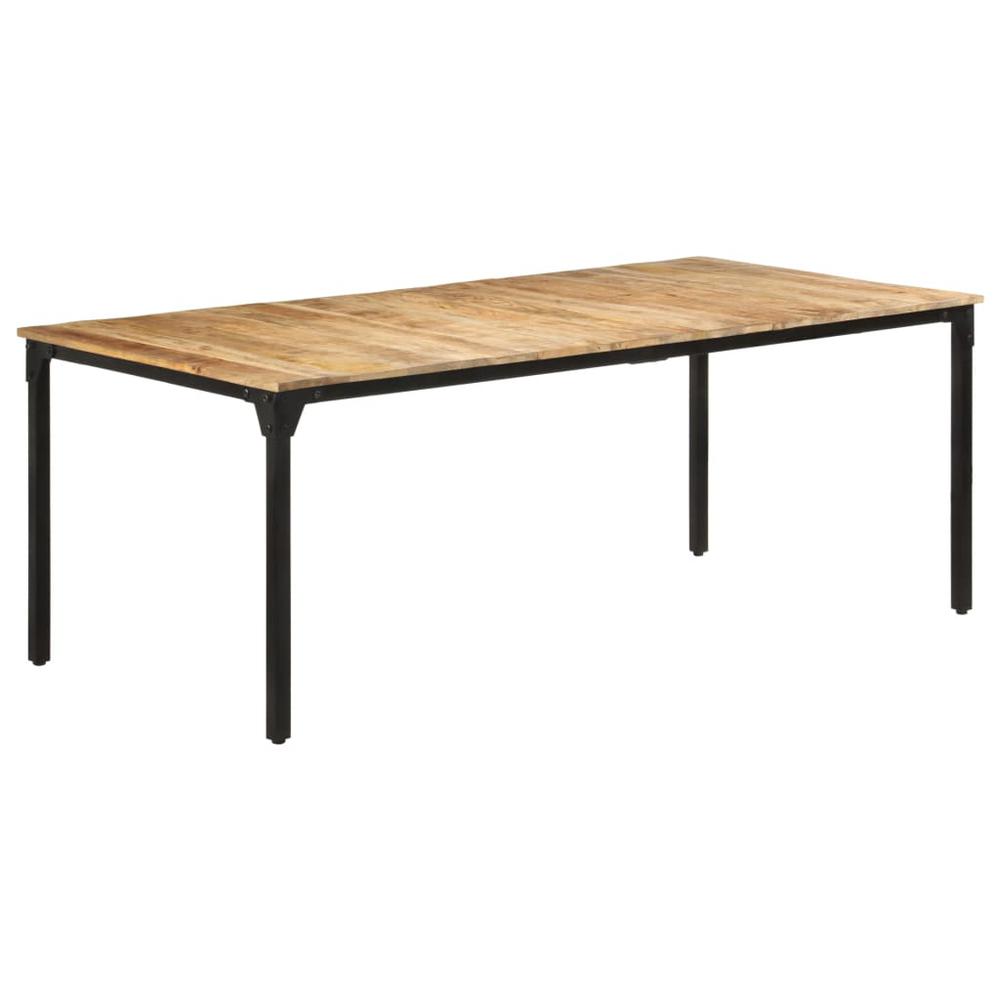 vidaXL Dining Table 78.7"x39.4"x29.9" Rough Mango Wood. Picture 11