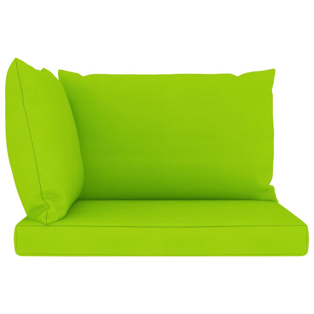 vidaXL Pallet Sofa Cushions 3 pcs Bright Green Fabric. Picture 3