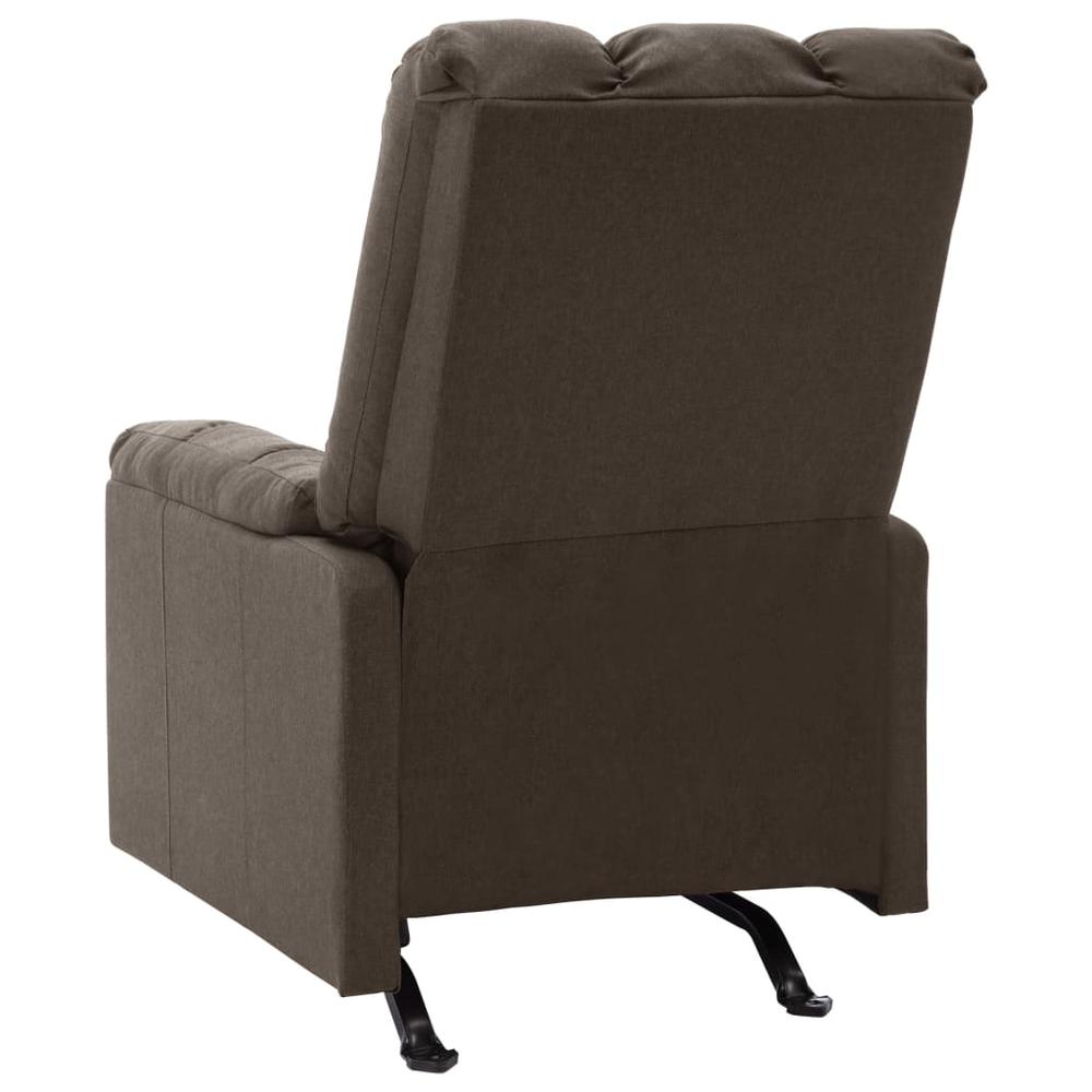 vidaXL Massage Reclining Chair Dark Brown Fabric, 321415. Picture 3