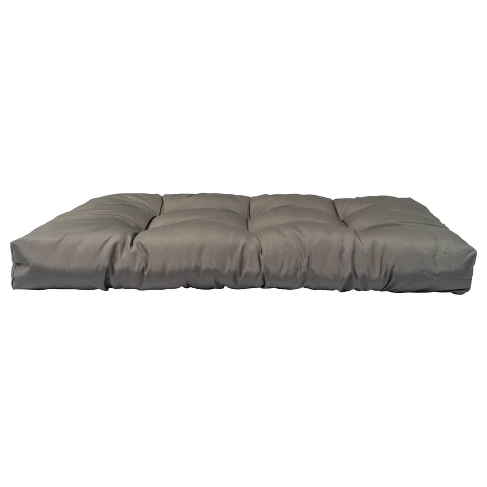 vidaXL Pallet Cushions 2 pcs Gray Polyester. Picture 2