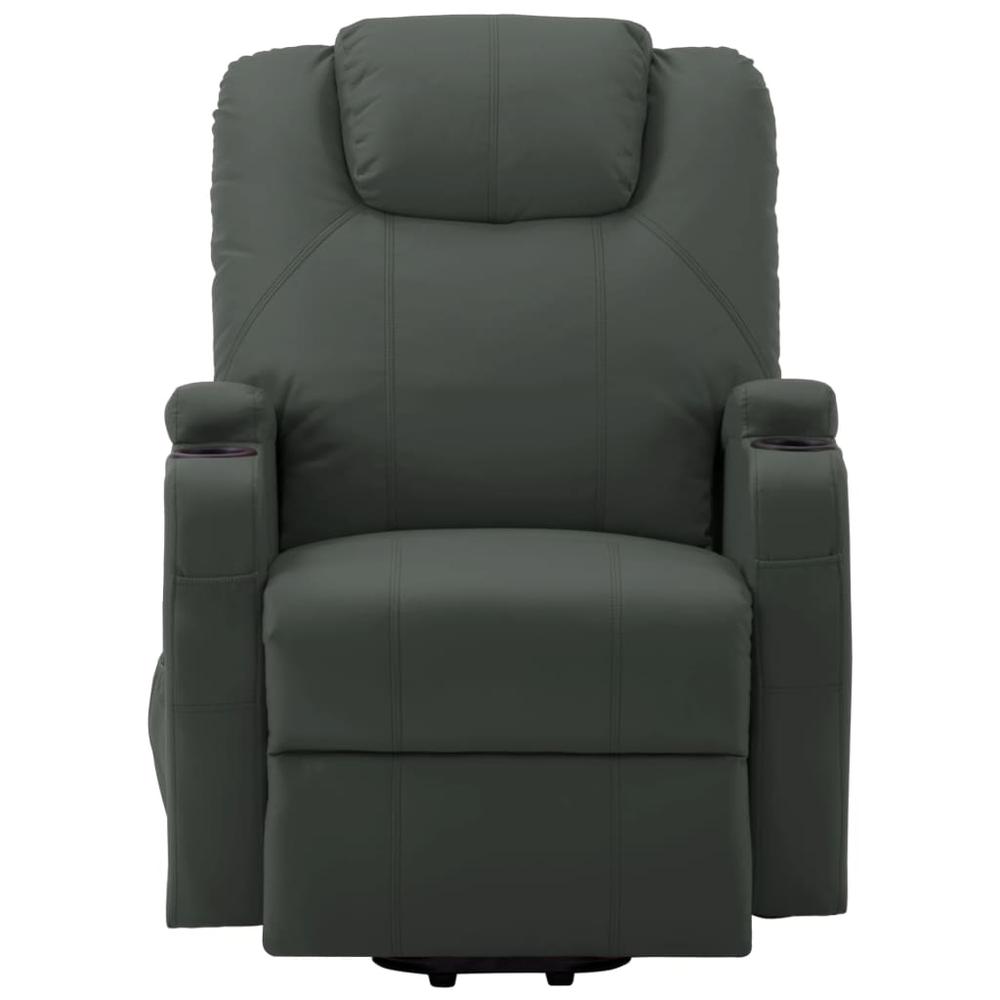 vidaXL Massage Stand-up Chair Anthracite Faux Leather. Picture 3