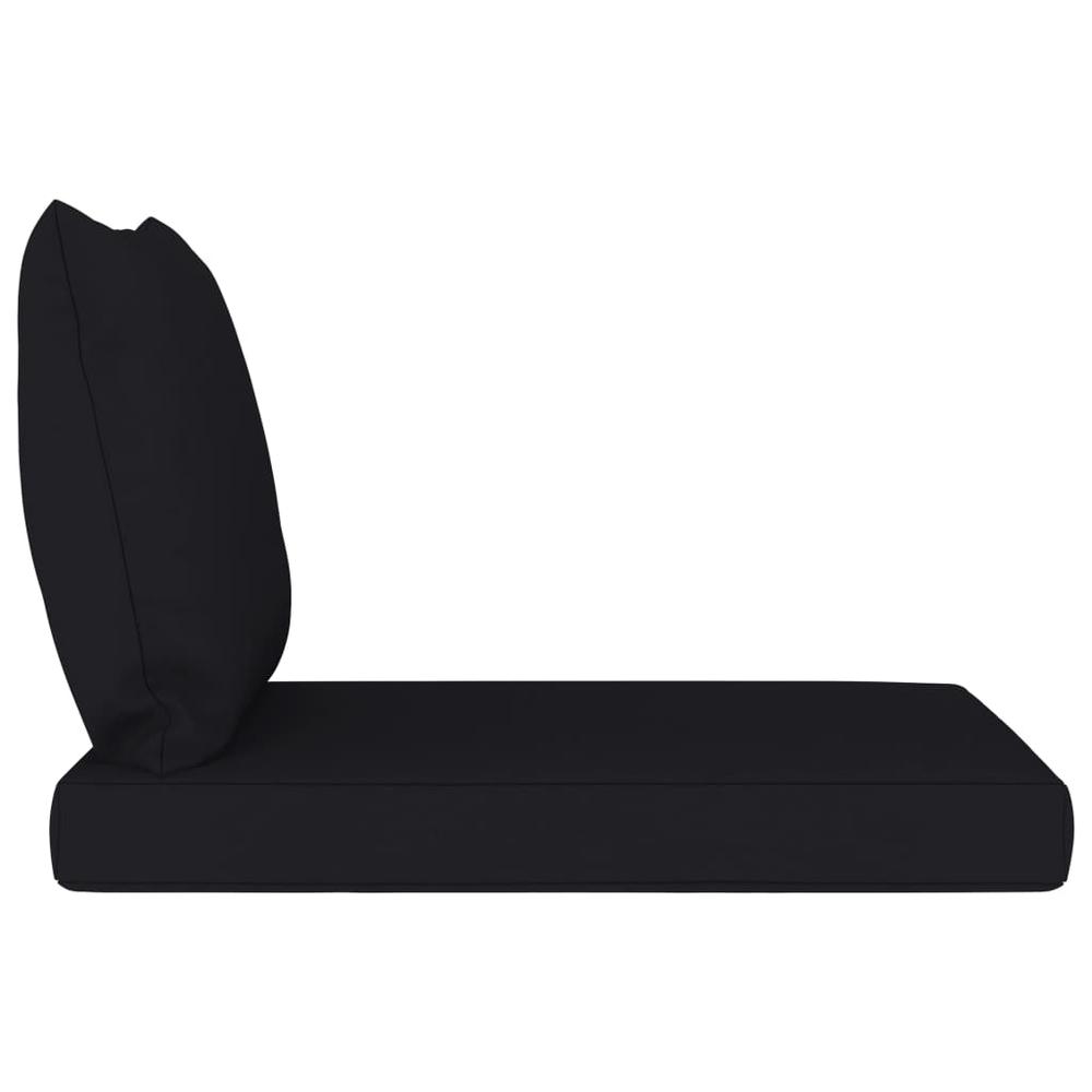 vidaXL Pallet Sofa Cushions 2 pcs Black Fabric, 315059. Picture 4