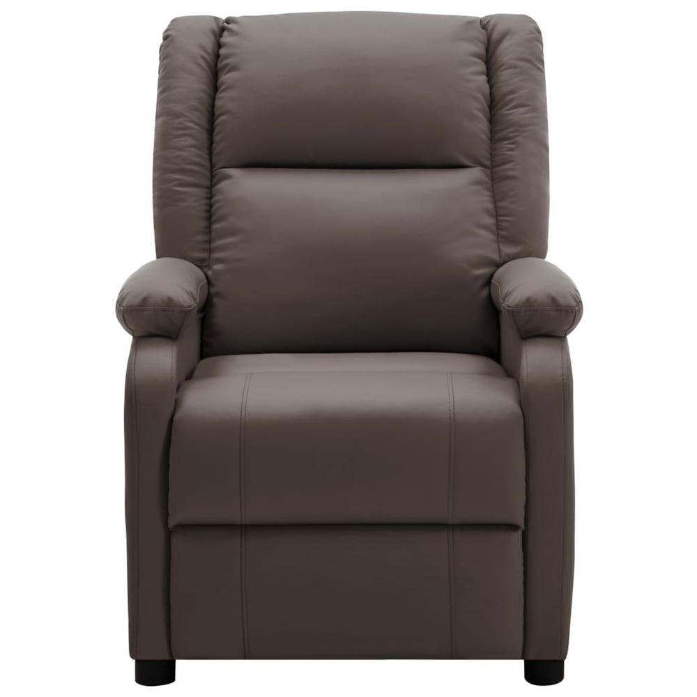 vidaXL Electric Massage Recliner Brown Faux Leather. Picture 2
