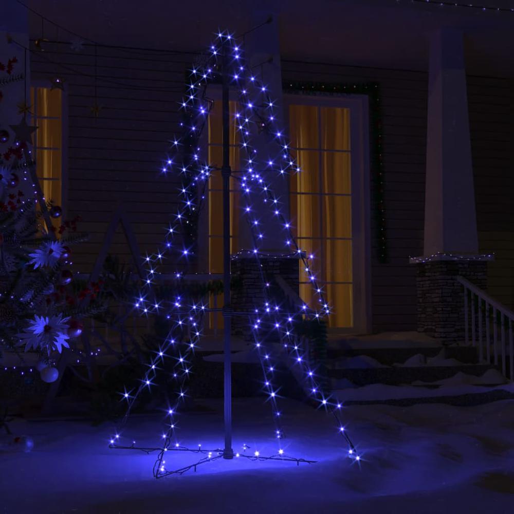 vidaXL Christmas Cone Tree 160 LEDs Indoor and Outdoor 30.7"x47.2", 328567. Picture 3