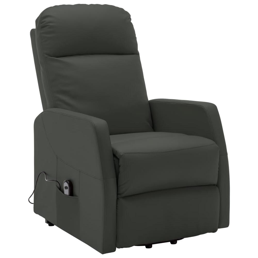 vidaXL Stand-up Recliner Anthracite Faux Leather, 321369. Picture 2