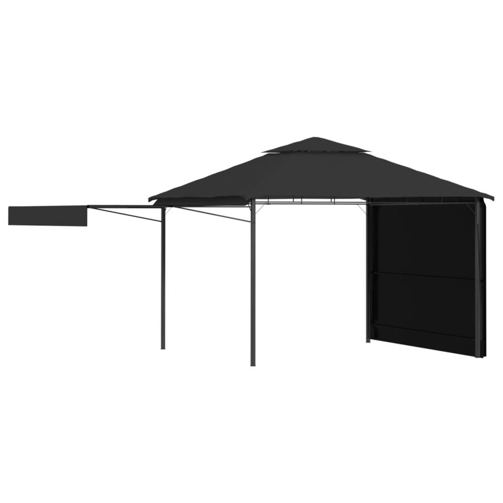 vidaXL Gazebo with Double Extending Roofs 9.8'x9.8'x9' Anthracite 180g/mÂ², 48004. Picture 2