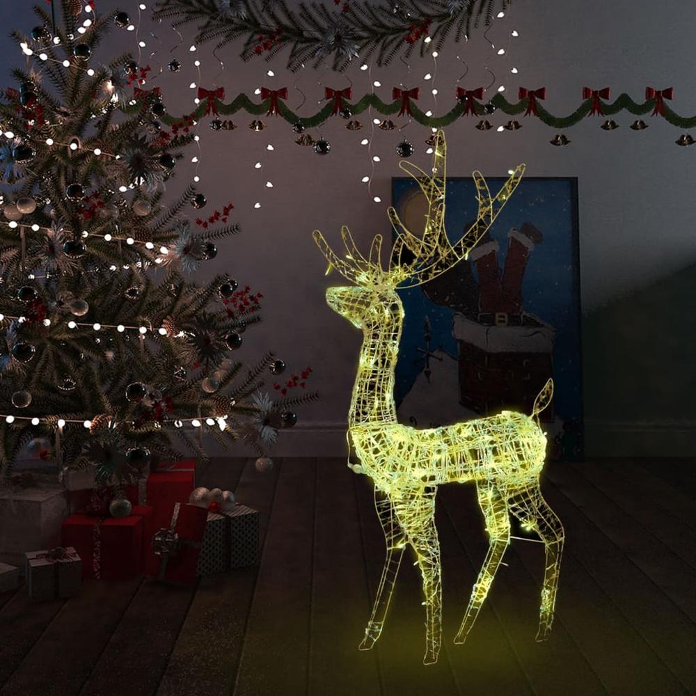 vidaXL Acrylic Reindeer Christmas Decoration 140 LEDs 47.2" Warm White. The main picture.