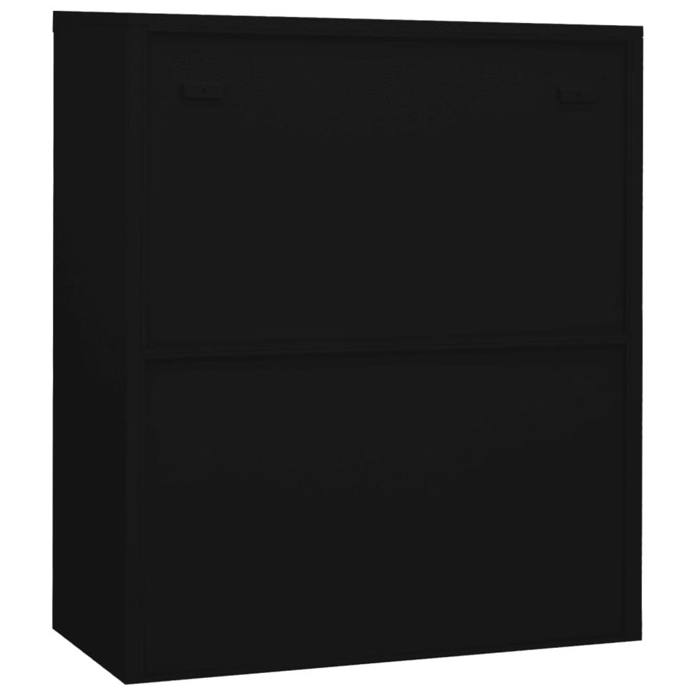 vidaXL Office Cabinet Black 35.4"x15.7"x41.3" Steel. Picture 4