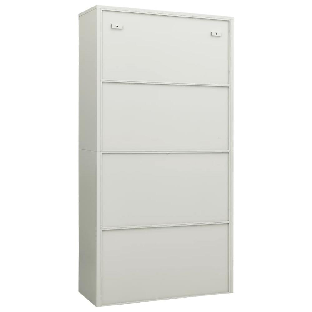 vidaXL Locker Cabinet Light Gray 35.4"x15.7"x70.9" Steel. Picture 4