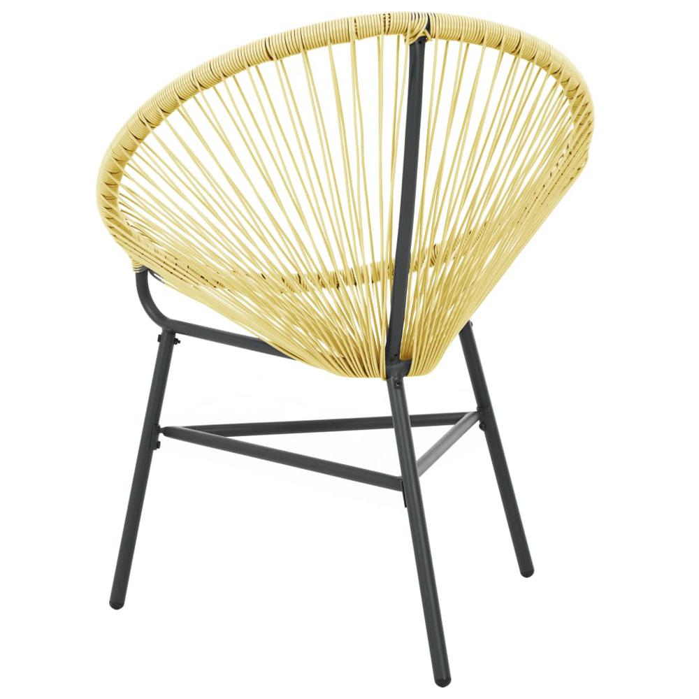 vidaXL Patio Acapulco Chair Poly Rattan Beige. Picture 4
