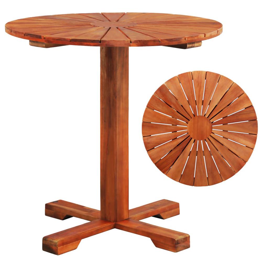 vidaXL Bistro Table 27.6"x27.6" Solid Acacia Wood, 44037. Picture 1