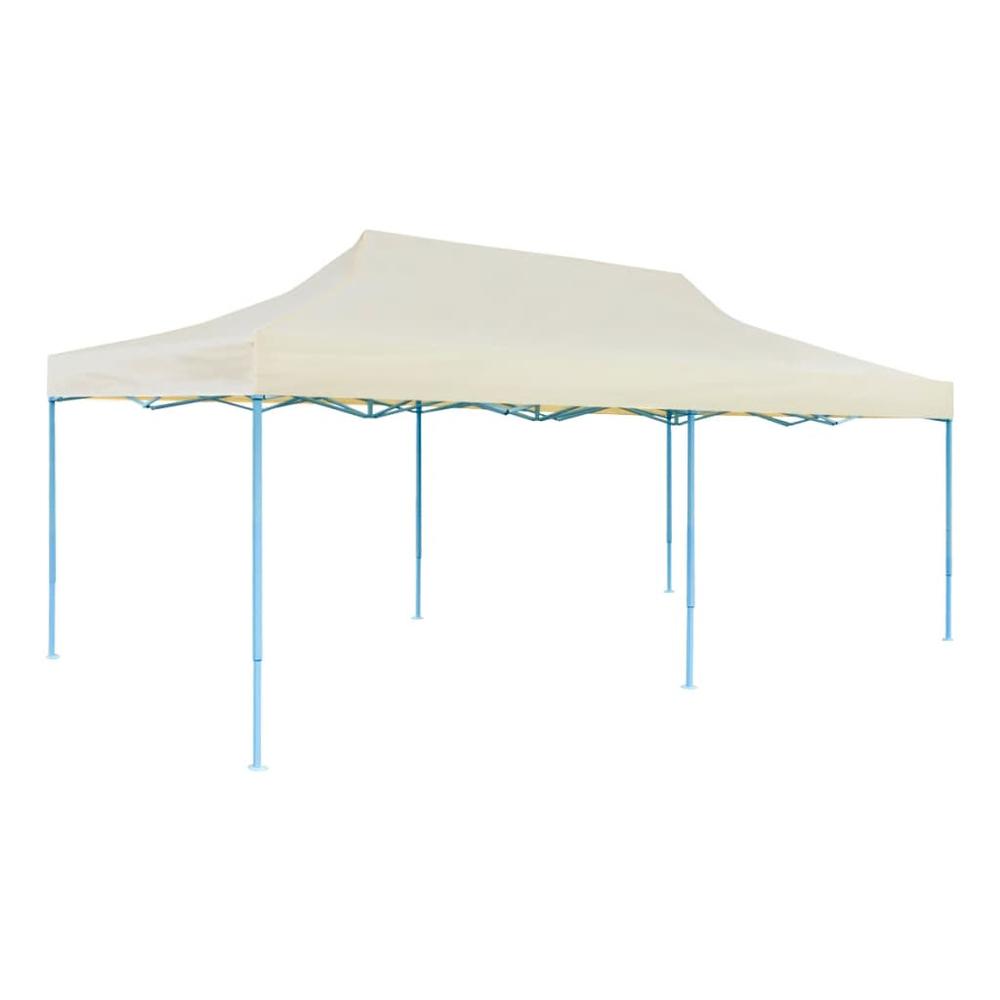 vidaXL Cream Foldable Pop-up Party Tent 9'10"x19'8", 41582. Picture 4
