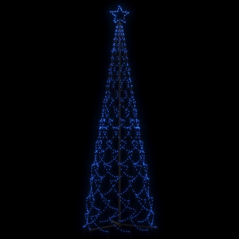 vidaXL Christmas Cone Tree Blue 500 LEDs 39.4"x118.1". Picture 3
