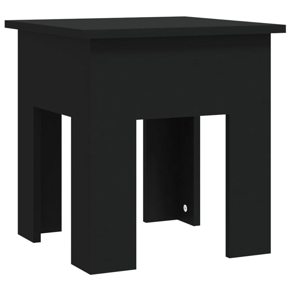 vidaXL Coffee Table Black 15.7"x15.7"x16.5" Engineered Wood. Picture 2