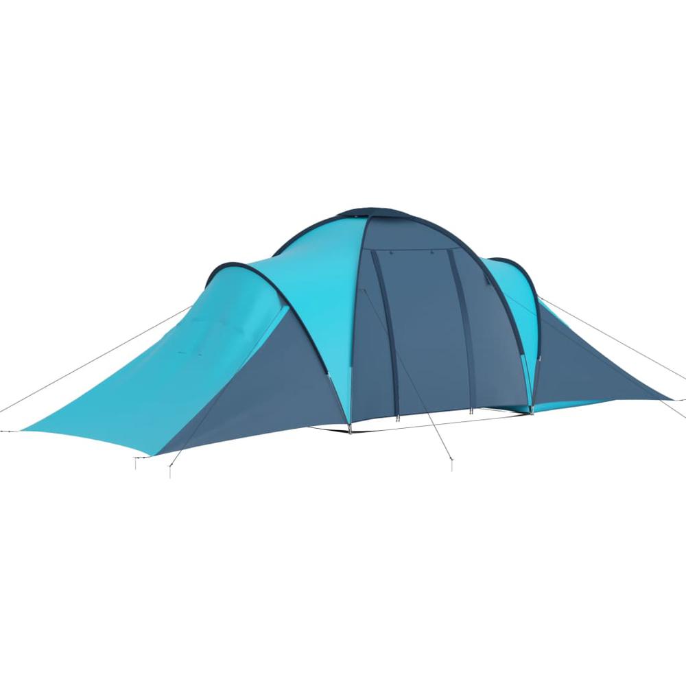 vidaXL Camping Tent 6 Persons Blue and Light Blue. Picture 3