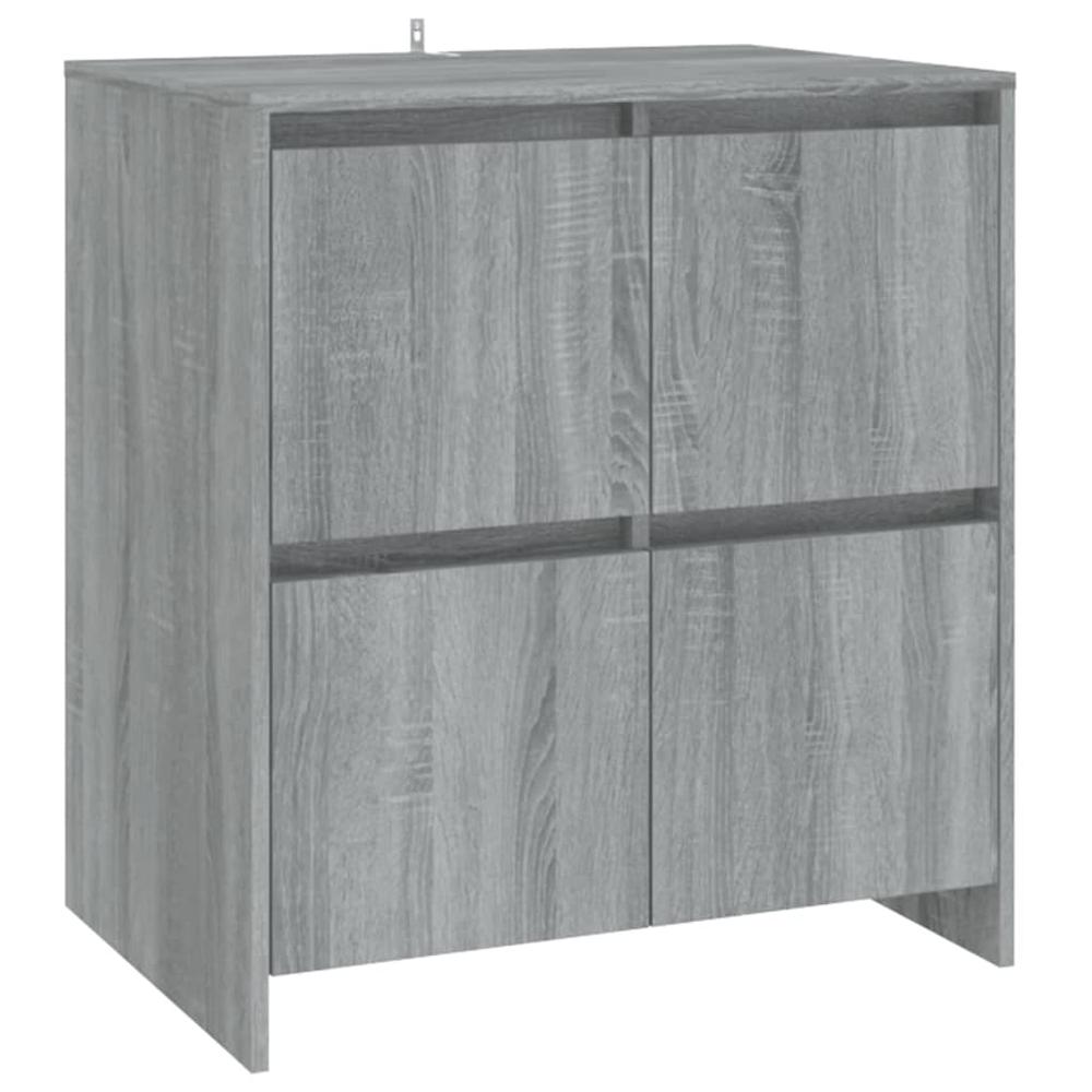 vidaXL 2 Piece Sideboard Gray Sonoma Engineered Wood, 3098087. Picture 4