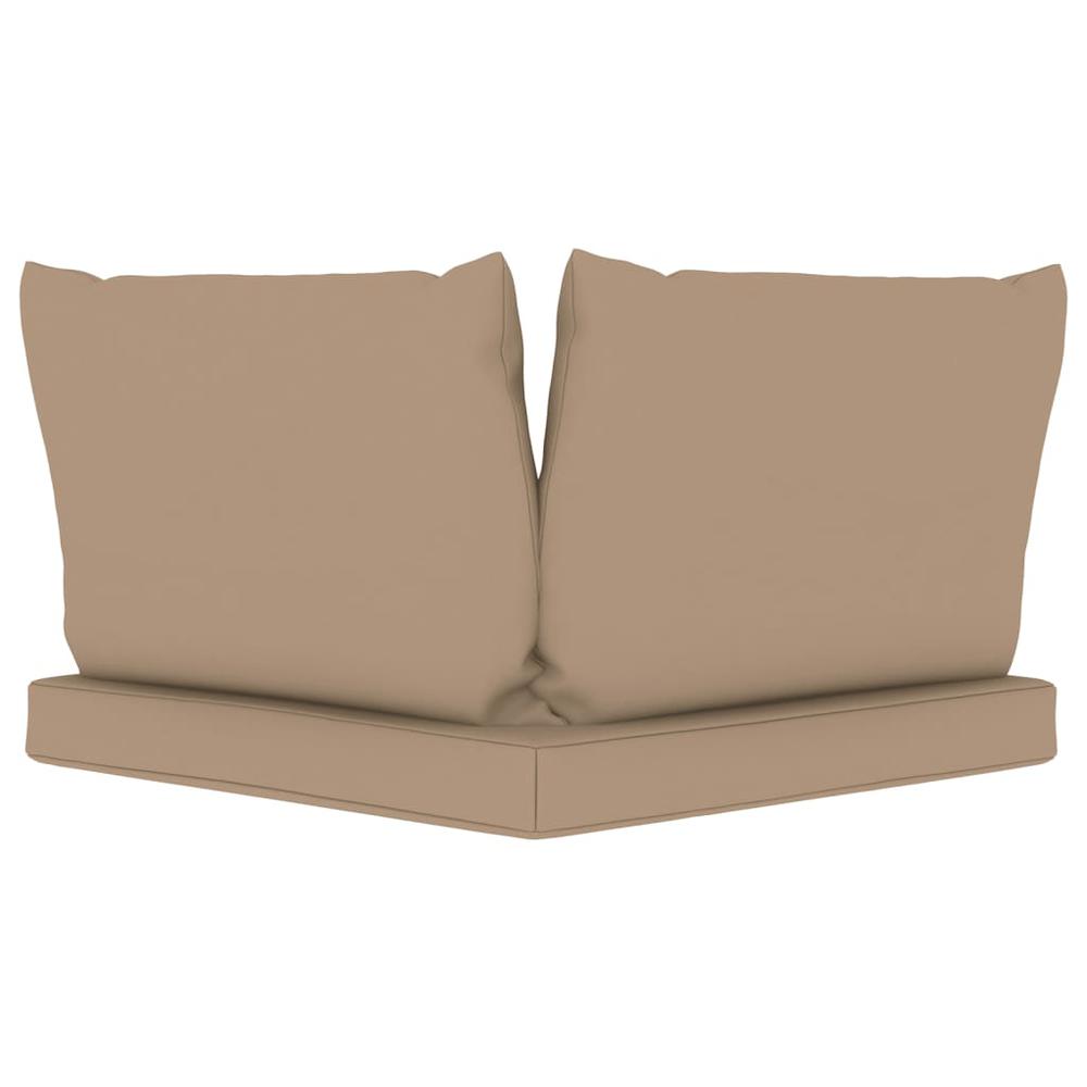 vidaXL Pallet Sofa Cushions 3 pcs Taupe Fabric, 315072. Picture 4