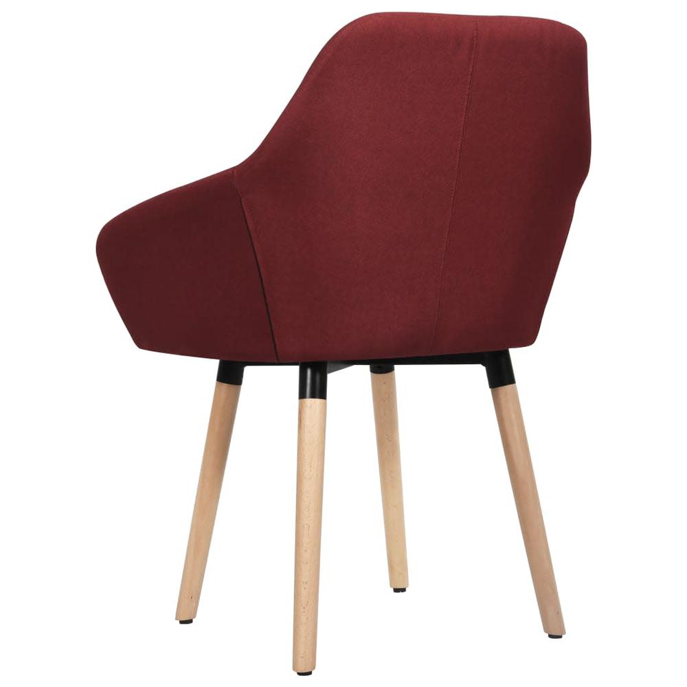 vidaXL Dining Chairs 2 pcs Wine Red Fabric, 323029. Picture 4