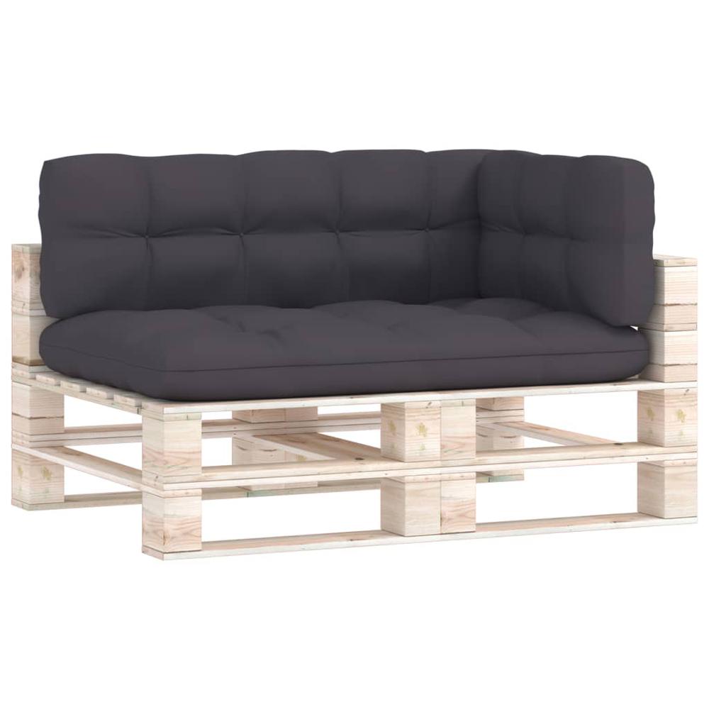 vidaXL Pallet Sofa Cushions 3 pcs Anthracite. Picture 2
