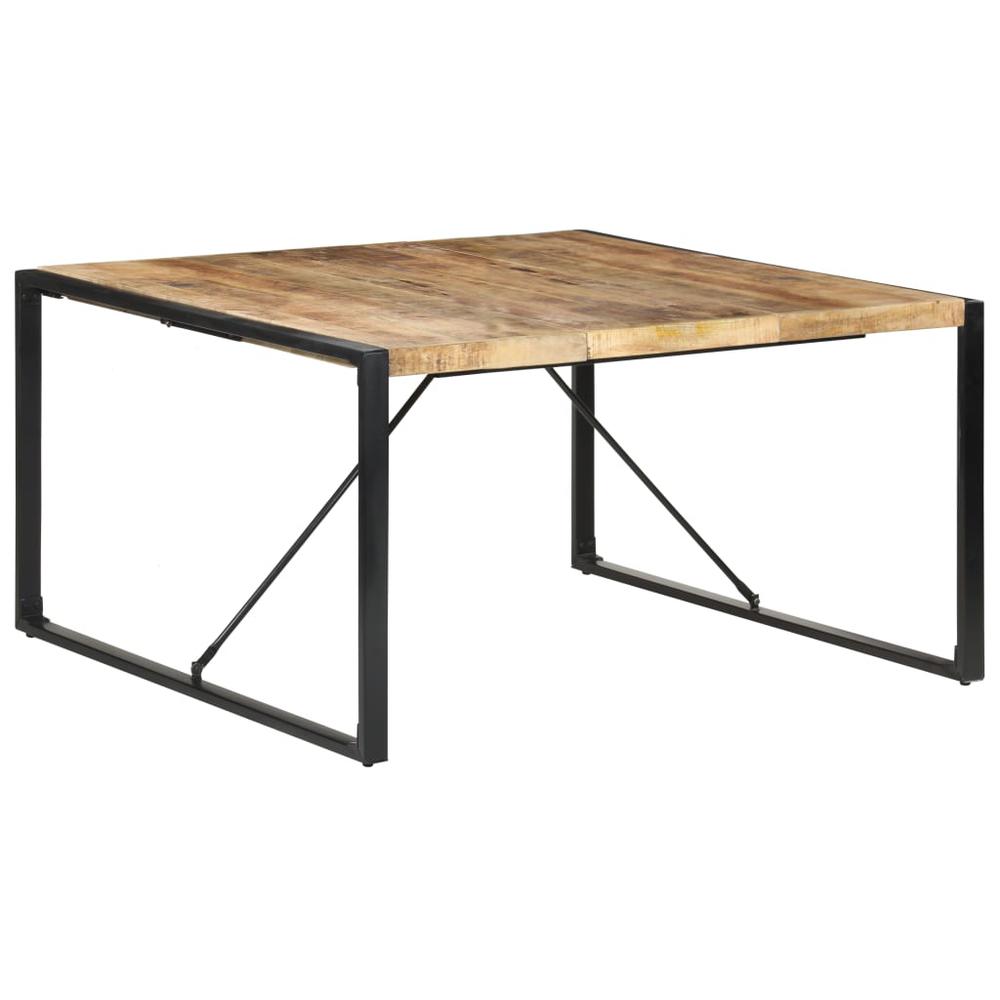 vidaXL Dining Table 55.1"x55.1"x29.5" Rough Mango Wood, 321572. Picture 1