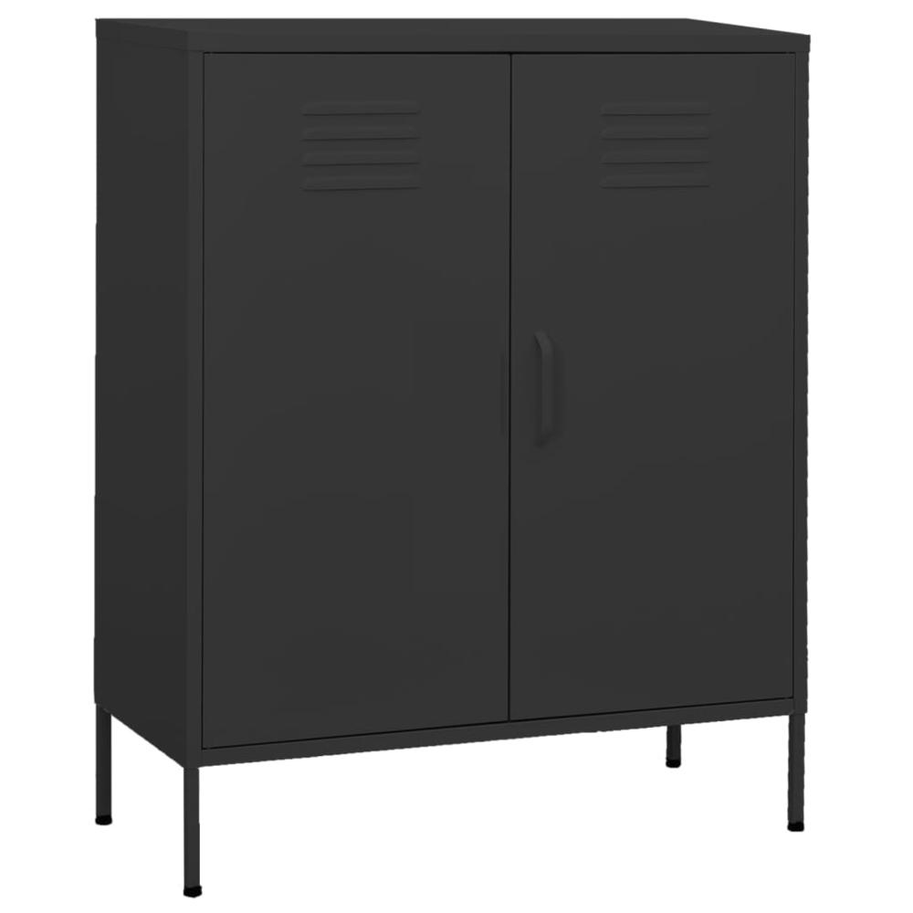 vidaXL Storage Cabinet Anthracite 31.5"x13.8"x40" Steel, 336168. Picture 1