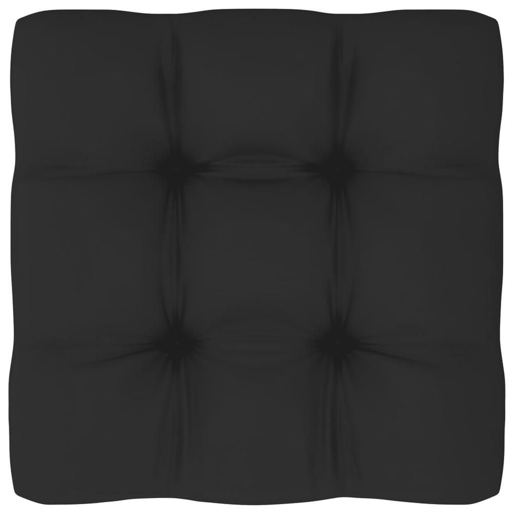vidaXL Pallet Sofa Cushion Black 22.8"x22.8"x4". Picture 2