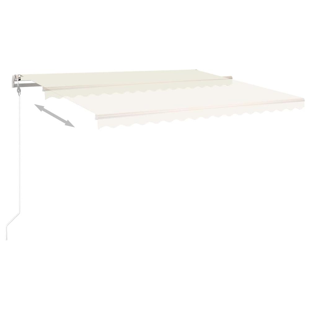 vidaXL Automatic Retractable Awning 157.5"x118.1" Cream. Picture 4