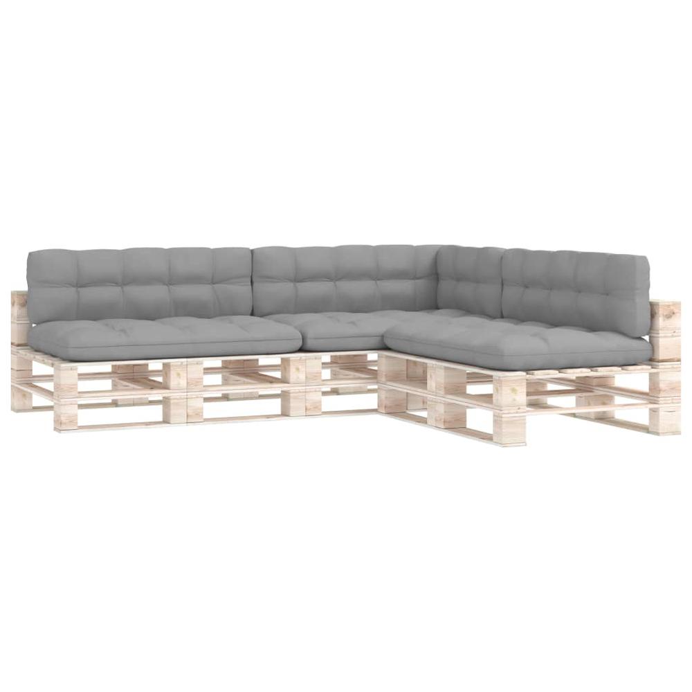 vidaXL Pallet Sofa Cushions 7 pcs Gray. Picture 2
