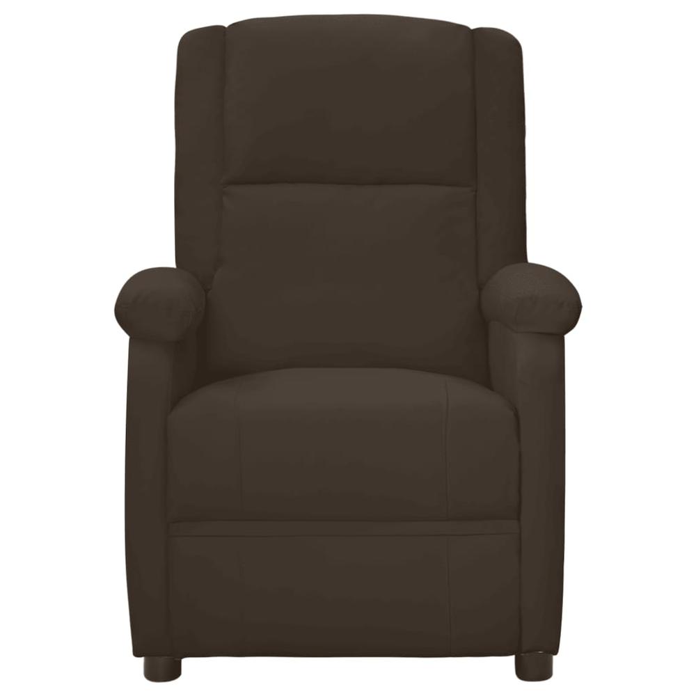 vidaXL Massage Recliner Brown Faux Leather. Picture 2