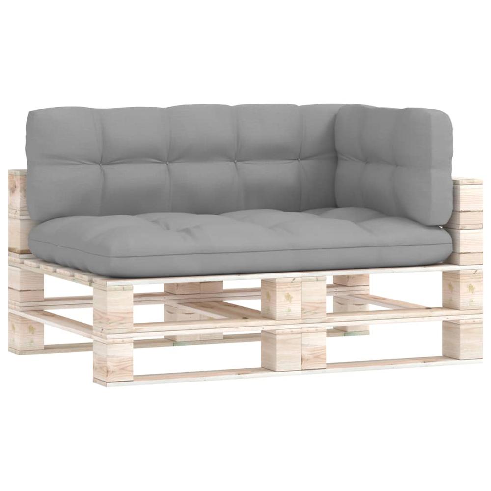 vidaXL Pallet Sofa Cushions 3 pcs Gray, 314559. Picture 2