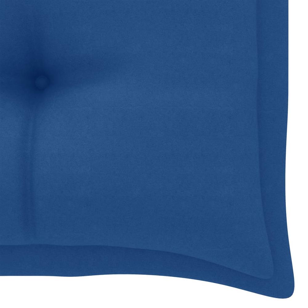 vidaXL Garden Bench Cushion Blue 39.4"x19.7"x 2.8" Fabric. Picture 4